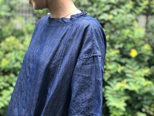 コットンリネンゴマデニムのドレスの20SS