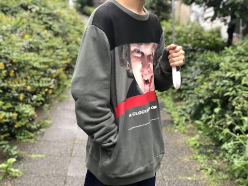 パネル配色PK付sweat alex　時計仕掛けのオレンジのUCX4803-4　2019AW