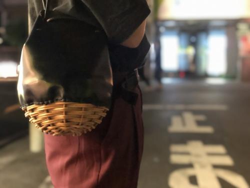 オイルショルダー底カゴ2WAY巾着バッグの10567