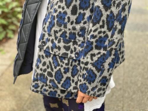 サカイのレオパードウールジャケット
