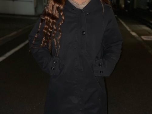 ラビットファー付モッズコート