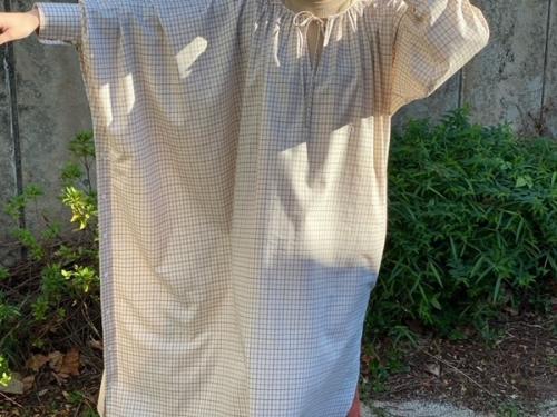 Cotton Wool Check Asymetory Side Dress