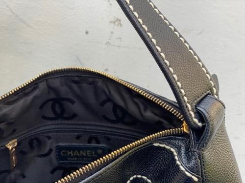 キャビアスキン　ココマーク　ハンドバッグ　下北沢