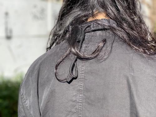 ヴィンテージ加工ハーフジップジャケットのメンズ