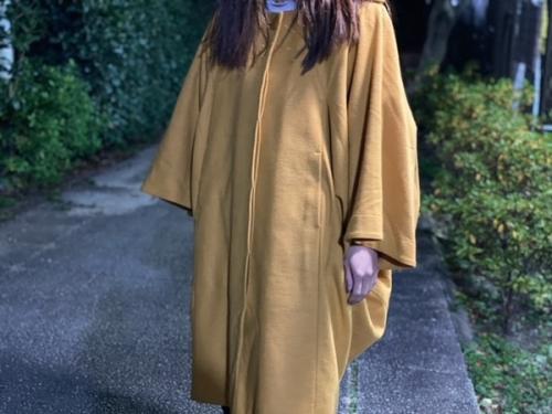 イッセイミヤケのウール羽織コート