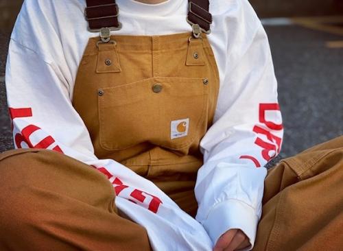 オーバーオールのダブルニー  ダック