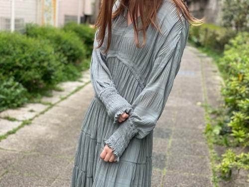 アメリバックのSHIRRING PLEATS DRESS(シャーリングプリーツドレス)