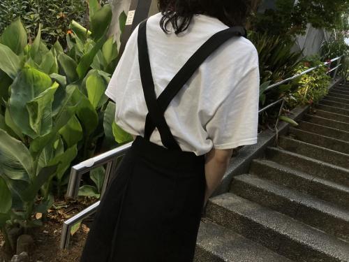 サスペンダーロングスカートの下北　古着