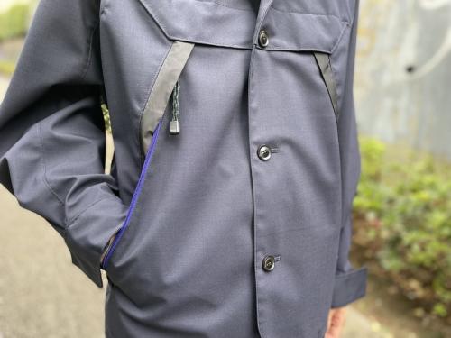 カラーのハイブリッドジャケット