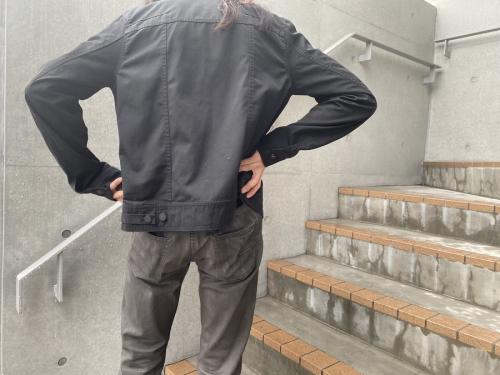 ディオールオムのコットンシワ加工トラッカージャケット