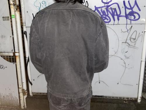 オールドステューシーのヴィンテージクラウン刺繍デニムジップジャケット