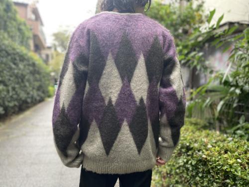 ニードルスのダイアモンドモヘアカーディガン
