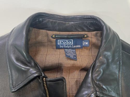 ジップアップレザーブルゾンの90`s 　ヴィンテージ　古着