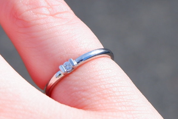 pt900♪マーガレット・ハウエル♪0.1ctダイヤモンドリング 9号 MARGARET HOWELL/マーガレットハウエル】PTダイヤモンドリングを