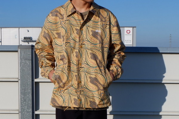 雑誌で紹介された STUSSY コーチジャケット ペイズリー柄 econet.bi