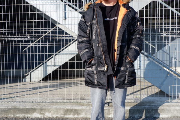 SUPREME Logo Tape N-3B Parka 18awシュプリーム Supreme Logo Tape N-3B Parka Black Fall/Winter 2018