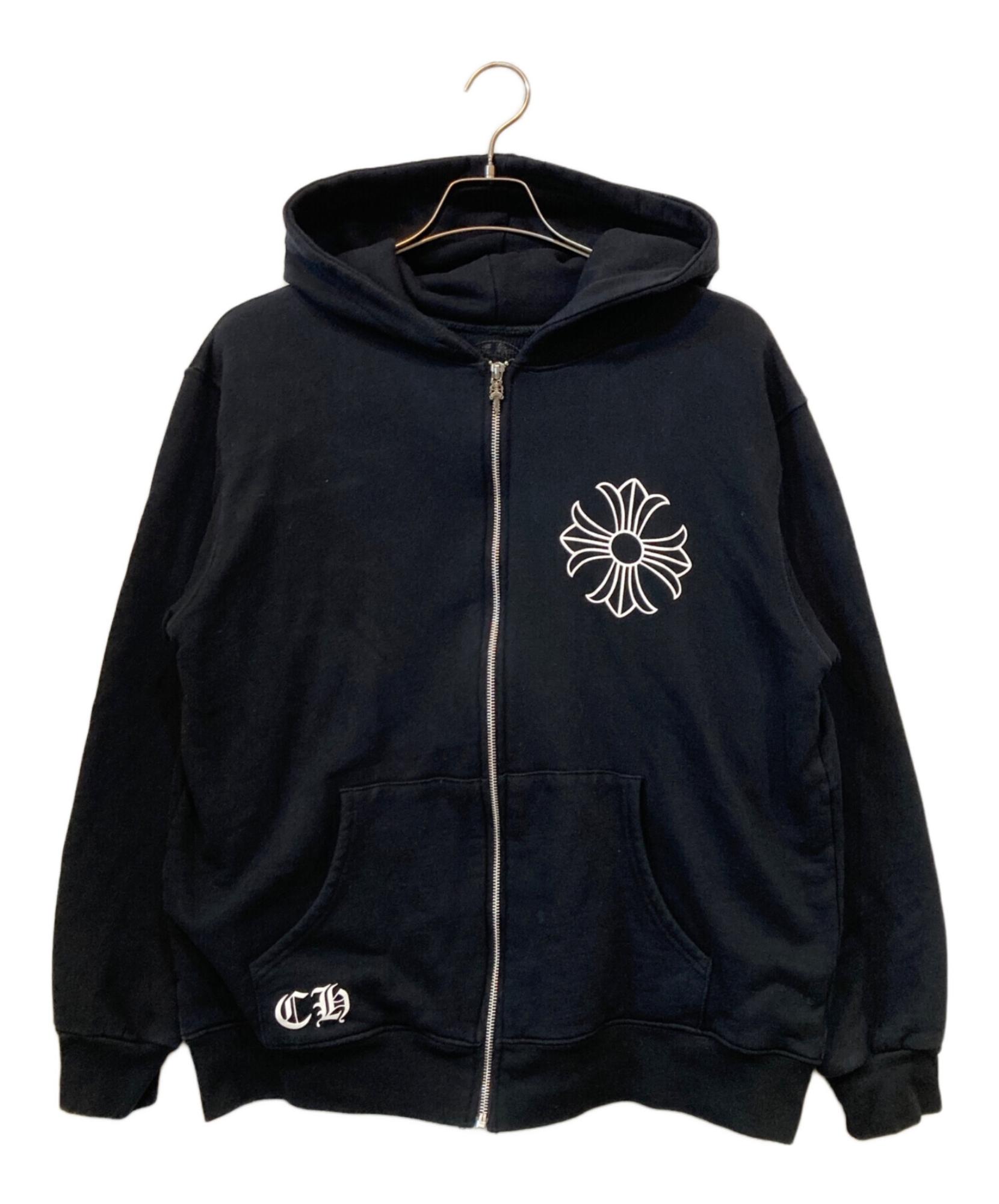 CHROME HEARTS ブラック パーカー OLD ジップ ダガー CHROME HEARTS（クロムハーツ） OLD Dagger Zip Hoodie オールドモデル