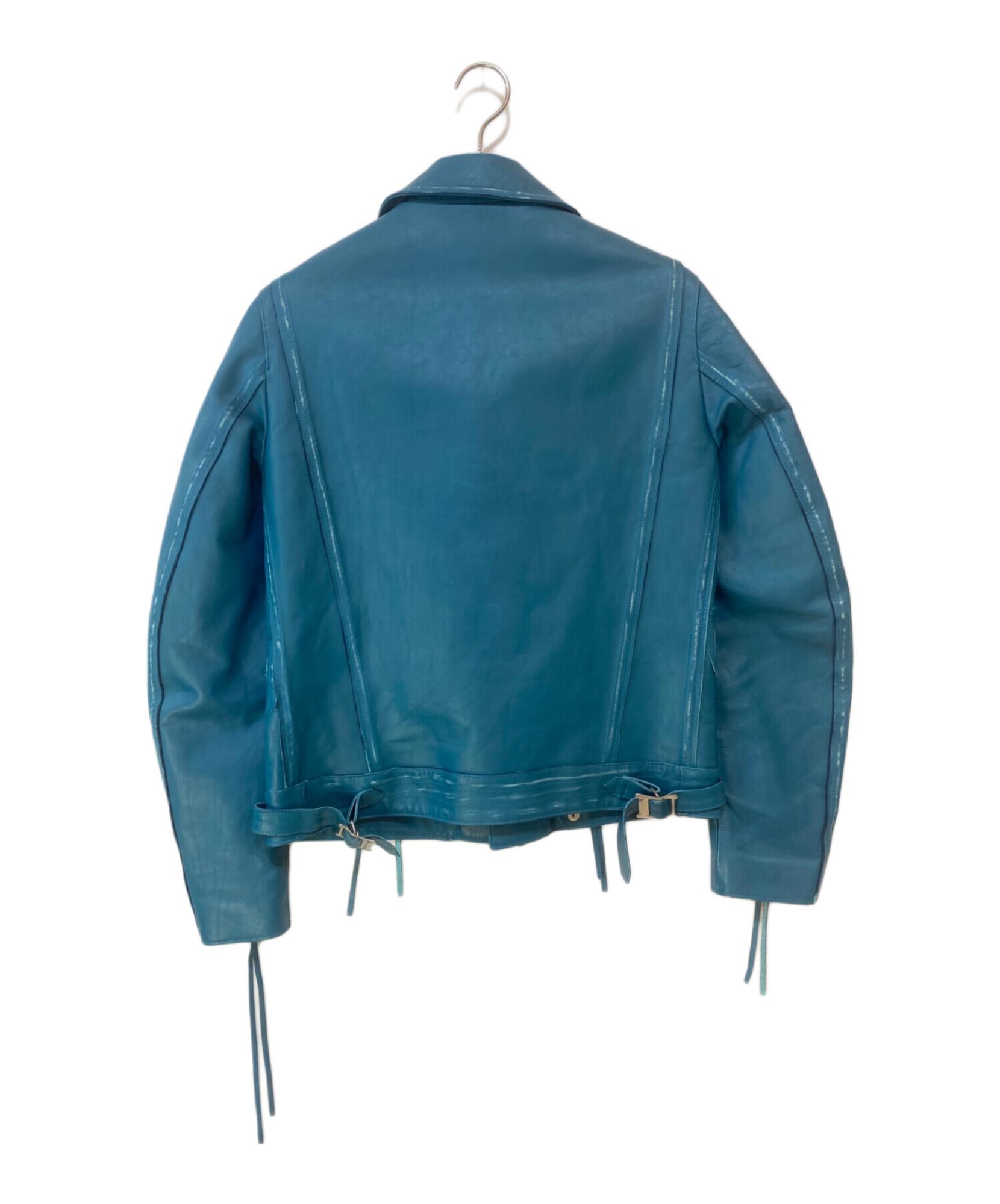 KHOKI / コッキ】Ripped leather jacket | 独創的なカッティングが目を