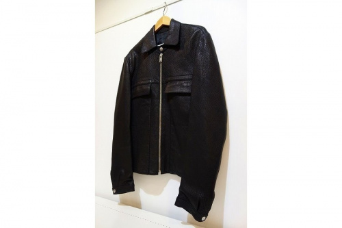 ジップアップスポーツラムレザージャケットのメンズ