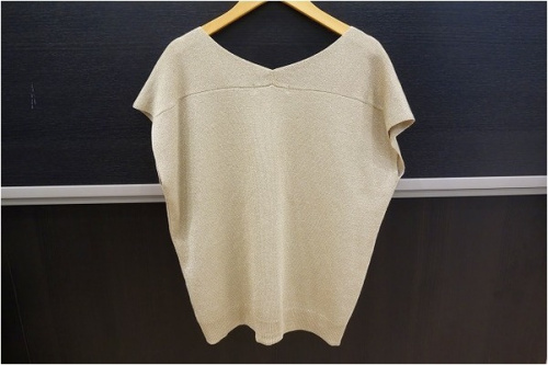 ノースリーブラメニットのレディース