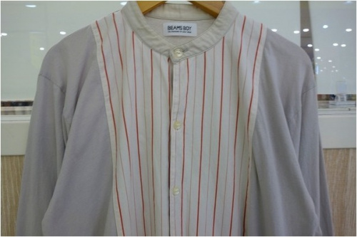 シャツ切替カットソーのレディース