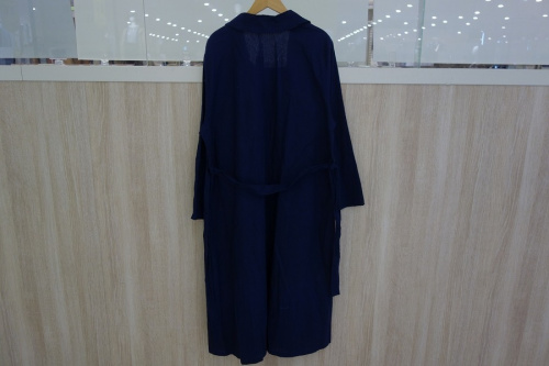 リネン混ガウンコートのレディース