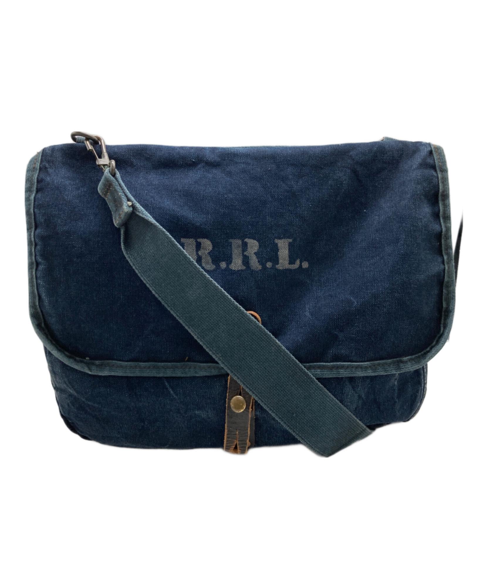 ダブルRRLロゴ ヴィンテージショルダーバッグ RRL / ダブルアールエル】インディゴRRLロゴショルダーバッグ|使い込む