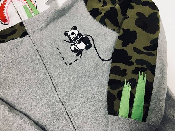 【激レア】A BATHING APE アシンメトリー カモフラ グレー