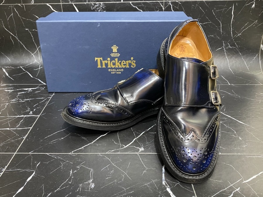 Tricker's トリッカーズ ダブルモンク レザーシューズ