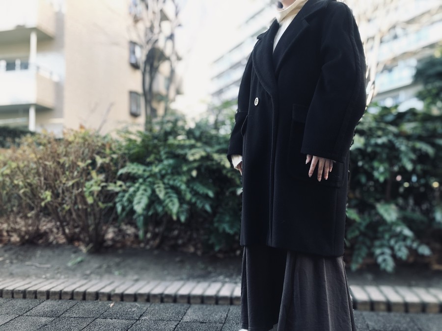 美品】最高級 マックスマーラ カシミヤ混 フーデットコート 黒 M 古着 