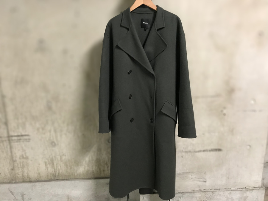 セオリー新品 Luxe New Divide DB Belt Coat DF J-