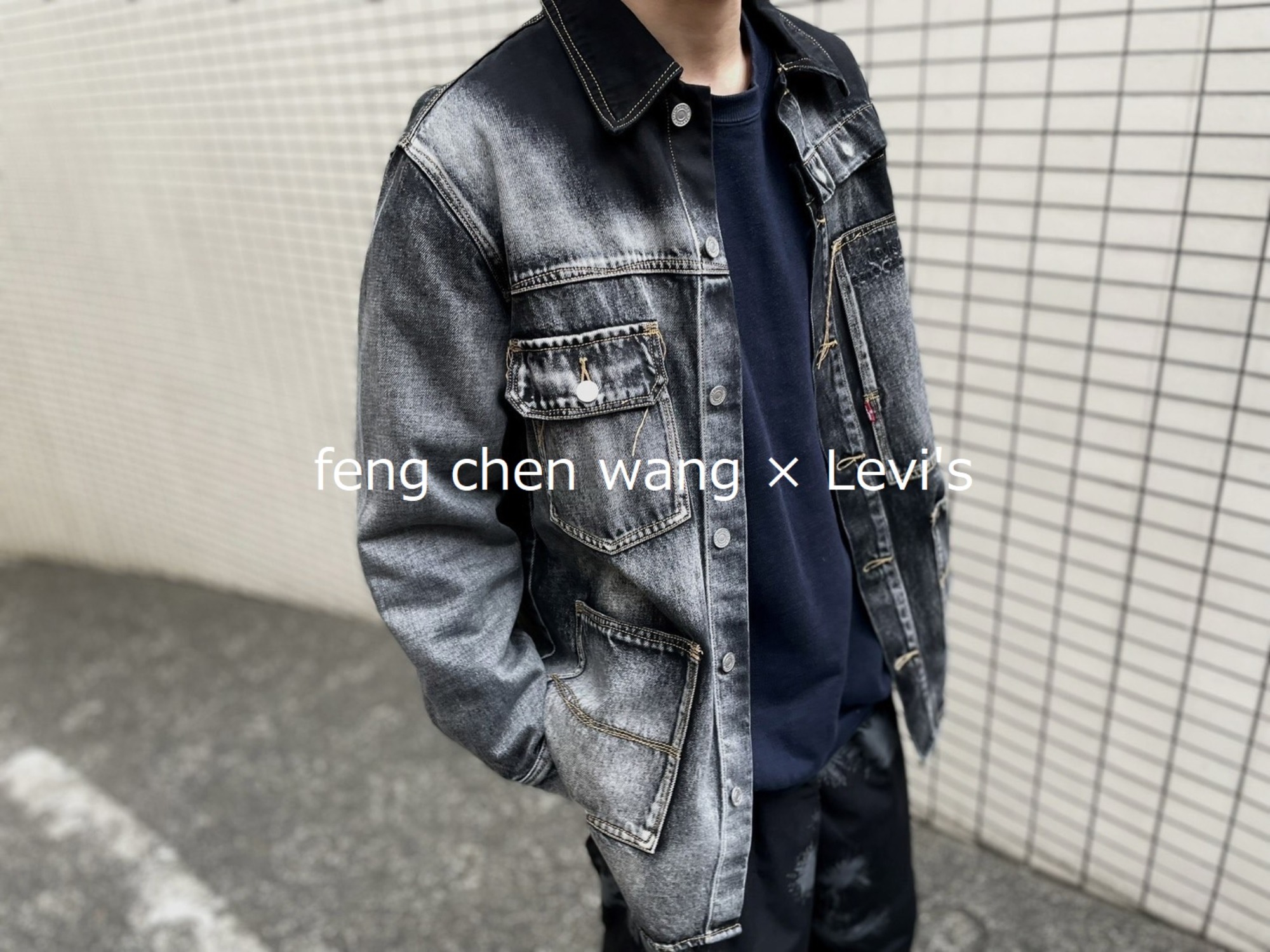 feng chen wang ダウンジャケット　パネル　XL