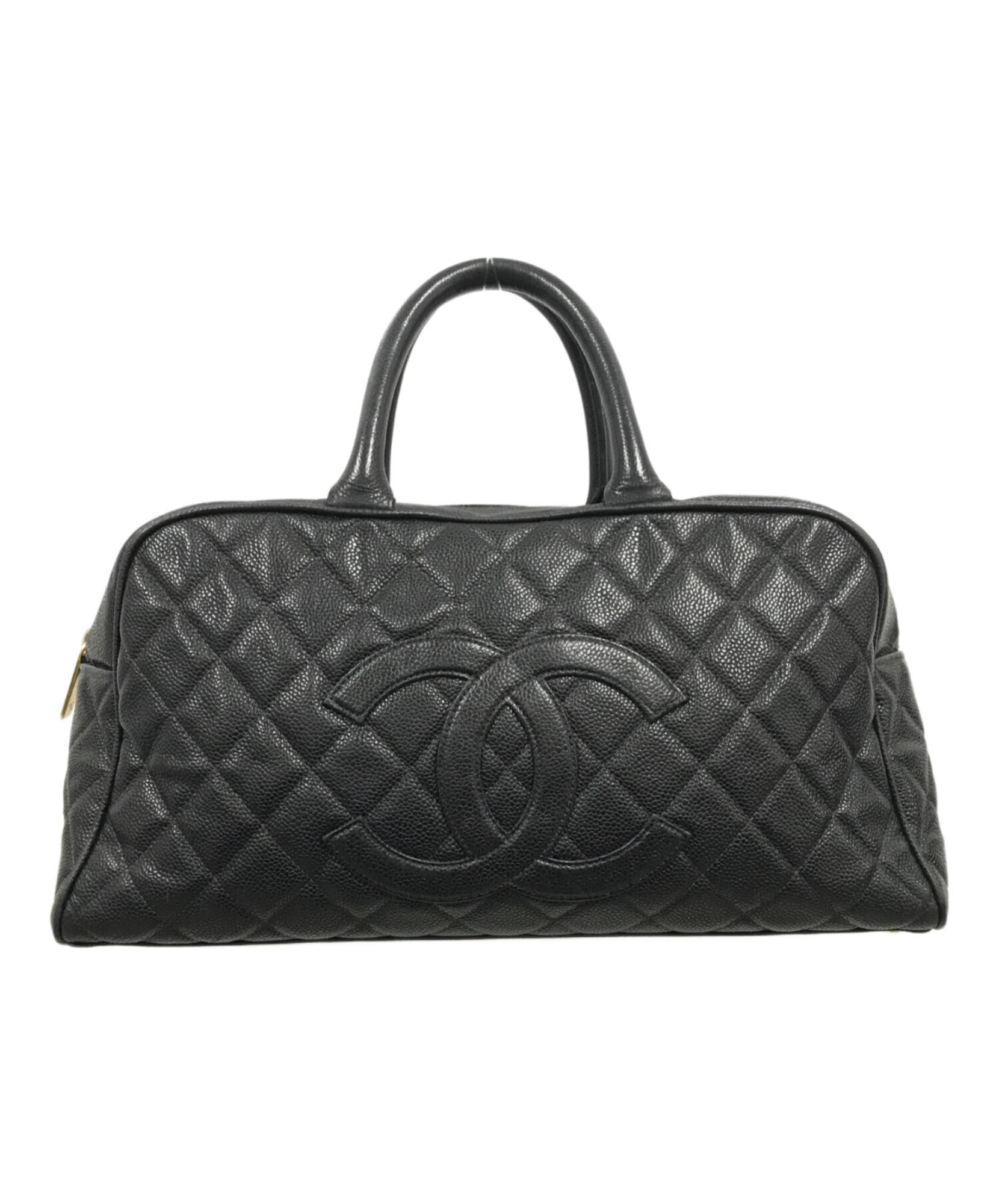 お値下げ良品❤ シャネル ココマークミニボストンバッグ キャビアスキン CHANEL シャネル】人気のキャビアスキン！ココマークミニボストン