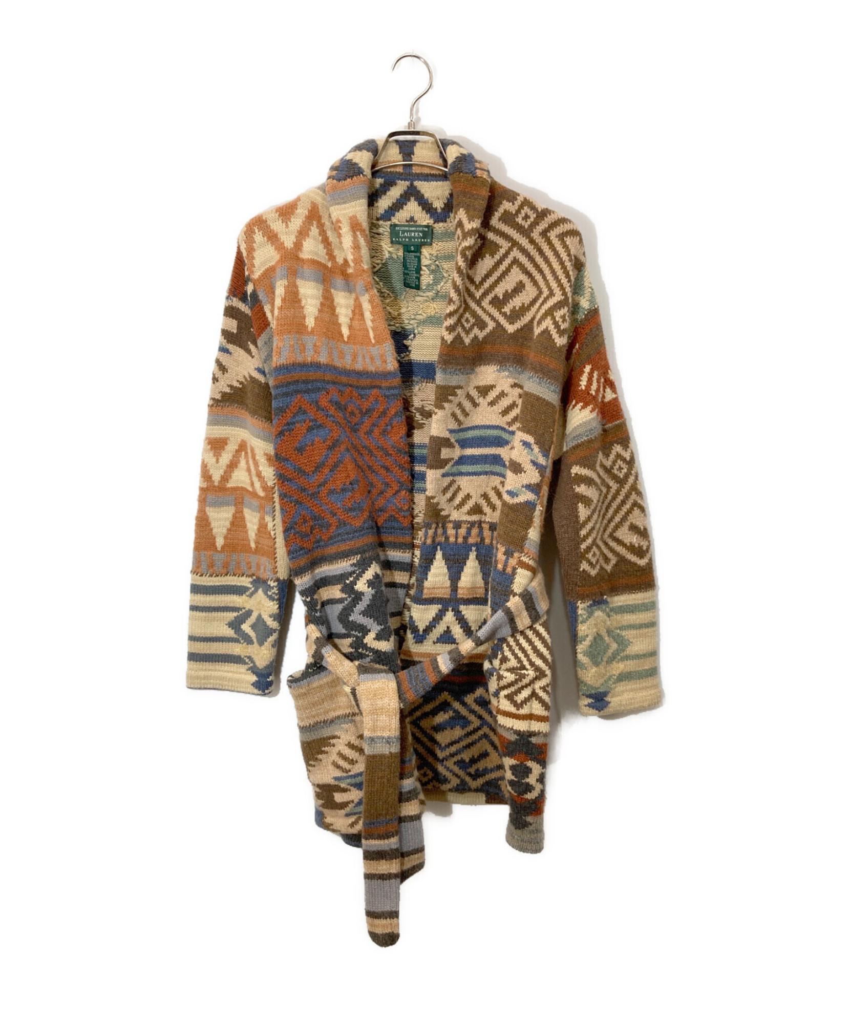 LAUREN RALPH LAUREN 】ネイティブ柄ガウンカーディガン | 纏うだけで