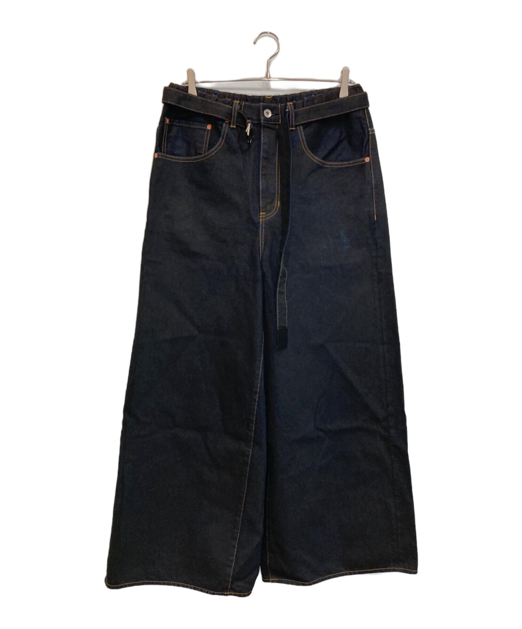 sacai 】BELTEED BAGGY FLAIR DENIM PANTS 永遠のスタンダードを再解釈