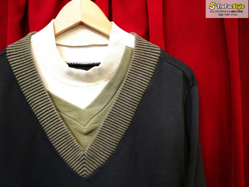 レイヤードスウェットのメンズ