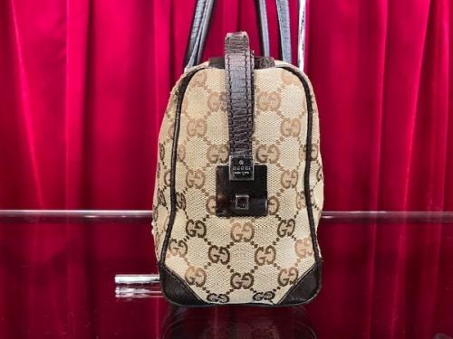 グッチのシェリーラインGGキャンバスハンドバッグ