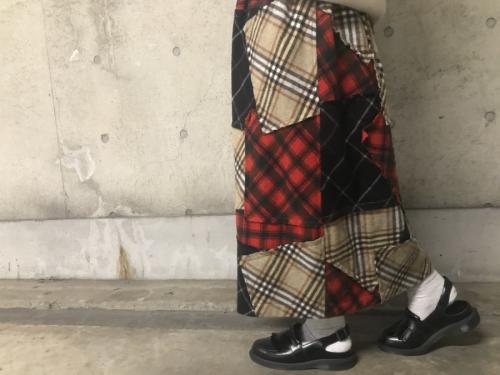 アンゴラパッチワークスカートのスカート