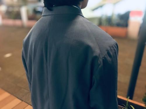 3ボタンボックスジャケットのジャケット