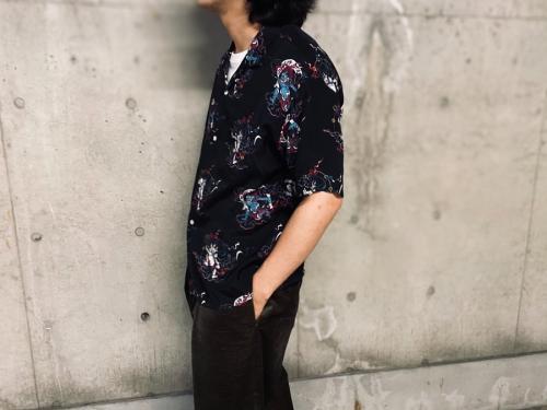 ブエナビスタ×フラグスタフの風神雷神ハワイアンシャツ