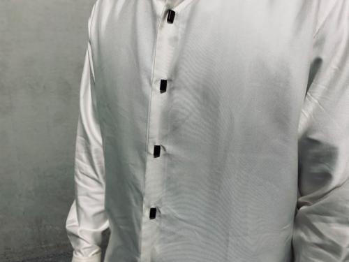 ルイ ヴィトン　のシルクブレンドLVカフスボタンシャツ