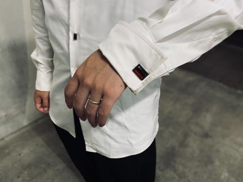 シルクブレンドLVカフスボタンシャツのMHSH72SEW