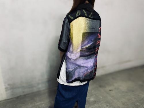 ディーゼルのC-TEHANI SHIRT/オールオーバープリントモードシャツ