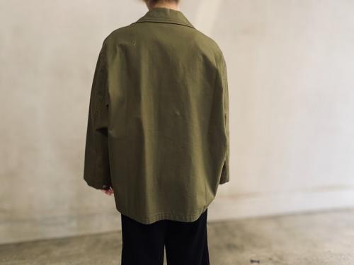 ビューティフル　ピープルのオイルドダッククロスミリタリージャケット