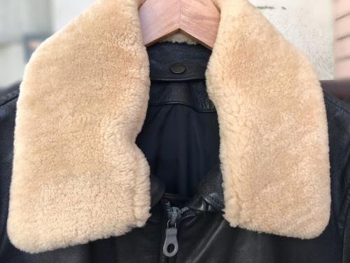 ヨウジヤマモトプールオムのホースレザー襟ボアライダースジャケット