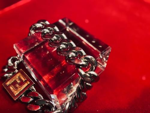 BRACELET CHAIN FF/ロゴチェーンブレスレットの7AJ294