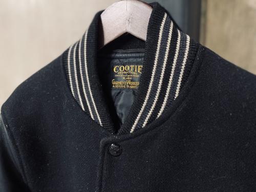 クーティーの1st place jacke/レザー切替スタジャン