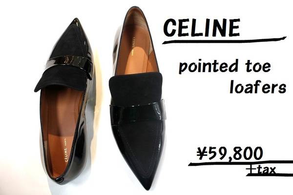 16SS未使用での入荷！CELINE/セリーヌからポインテッドトゥローファー