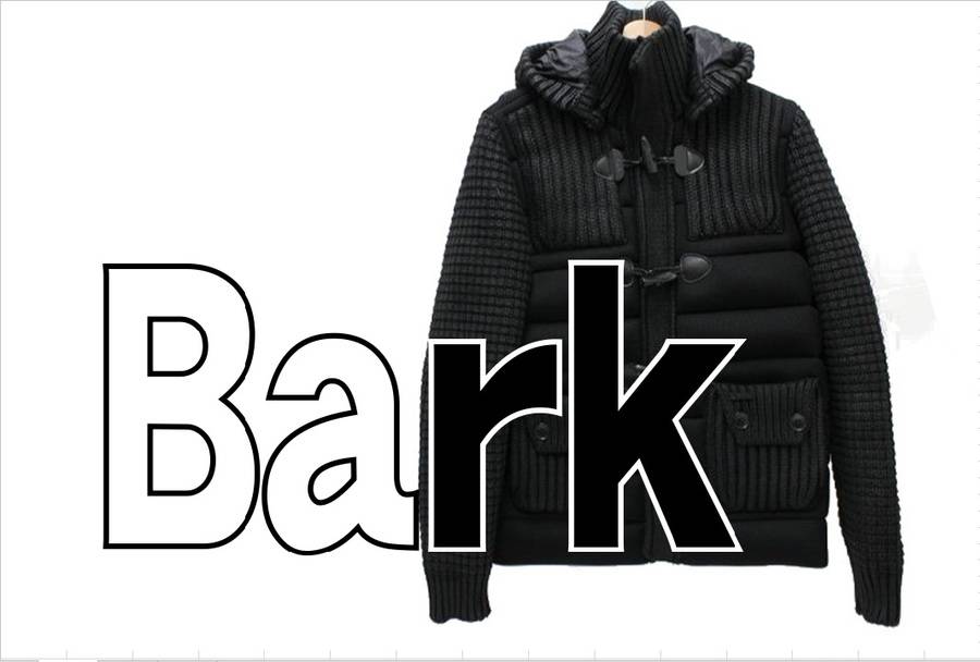 【Ho】BARK バーク　ニット✖️ダウン　ダッフルコート　メンズ　ブラック 常識を覆すダッフルダウン。Bark/バーク【トレファクスタイル戸越銀座