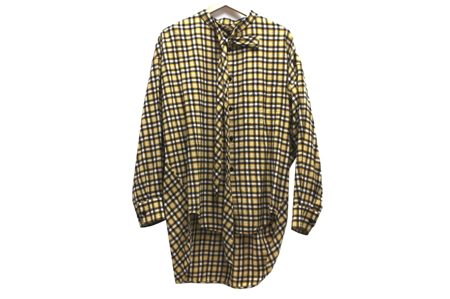 BALENCIAGA - バレンシアガ　ロゴ　チェックシャツ BALENCIAGA バレンシアガ バックロゴ チェックシャツ メンズ37